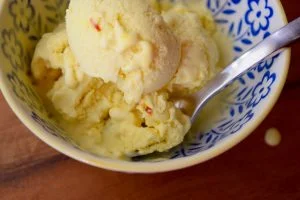 9. Coconut Saffron Ice Cream - Earth Powered Family