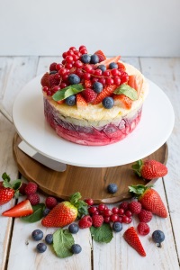 33. Fresh Fruit Frozen Yogurt Layer Cake - Lauren Caris Cooks