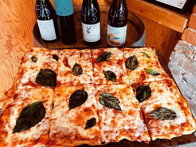 We did it! We finally sold out and made pizza. Come grab a square with your wine, beer, and cider to go. We&rsquo;ll be here until 9.