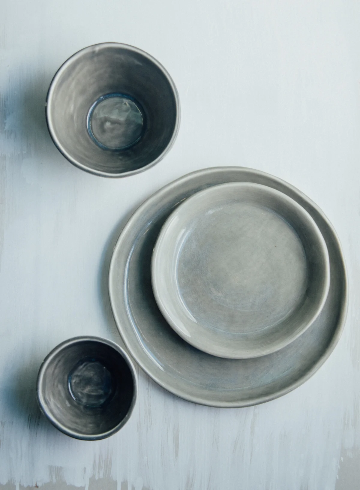 Hand thrown dinnerware set.