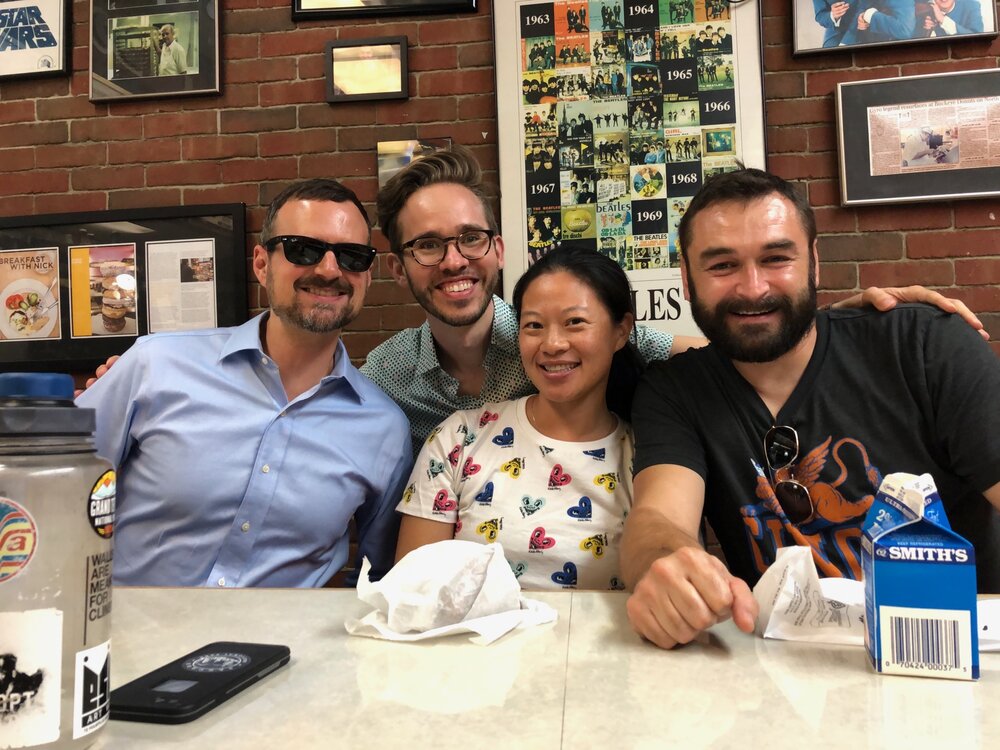 Catching up over Buckeye Donuts