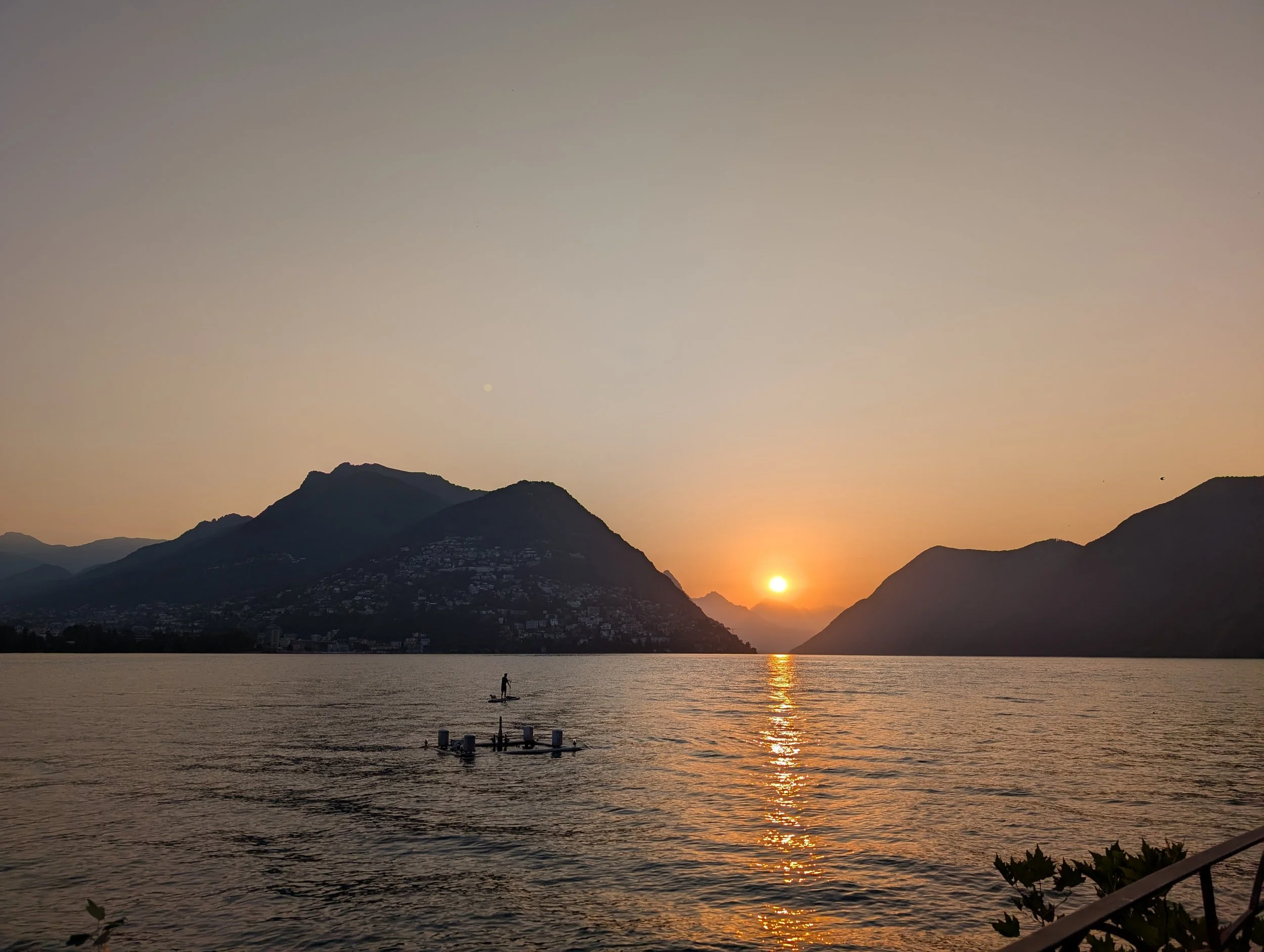 sunrise over Lake Lugano