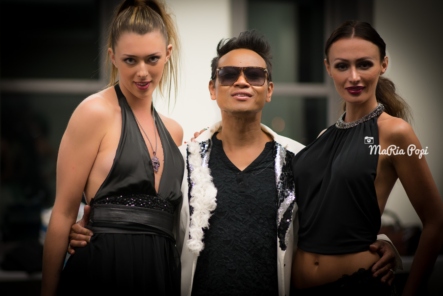 Designer Khon with Models: Mimi and Alexis