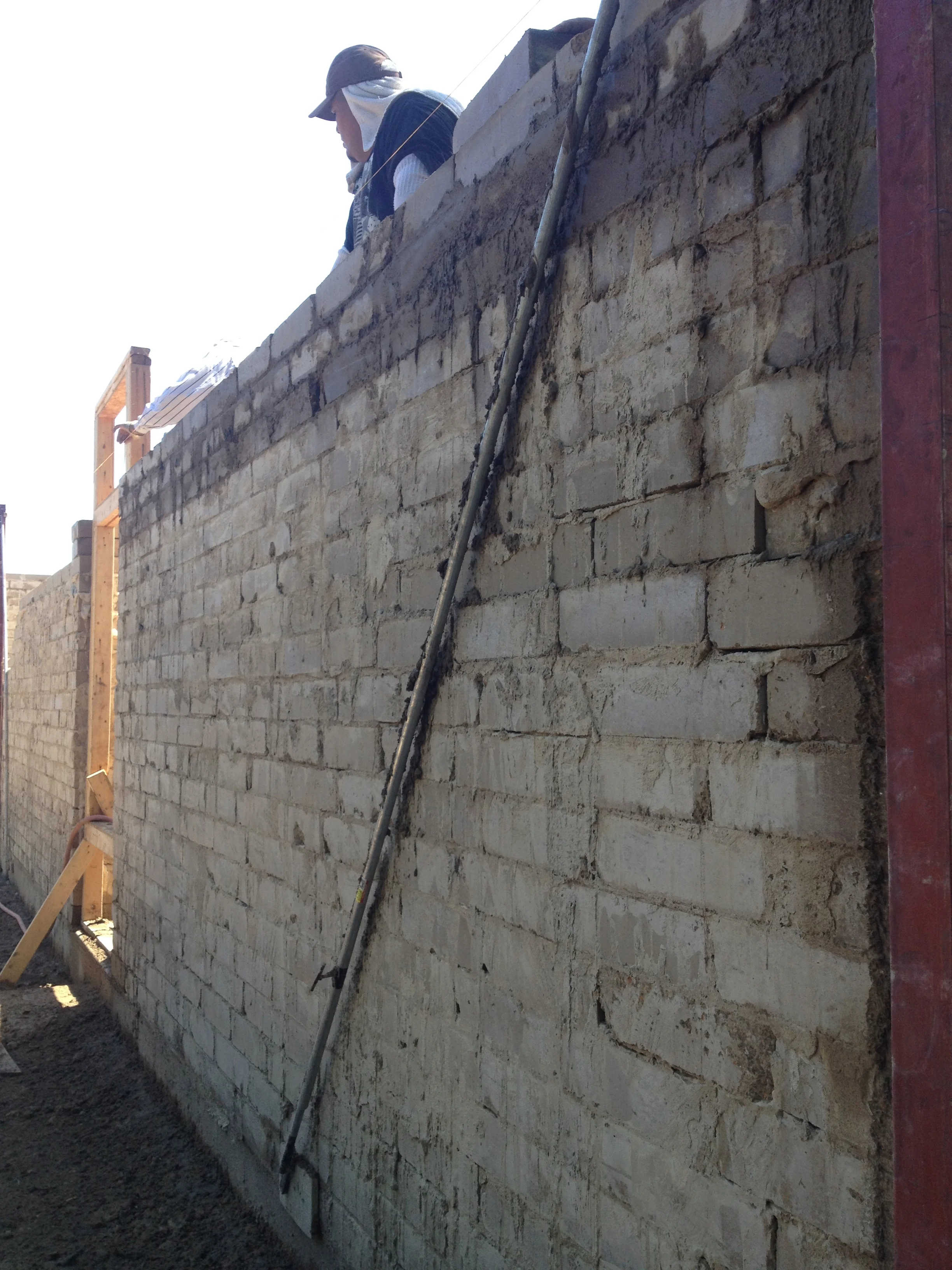 The final building nears completion of the walls