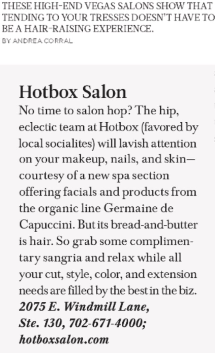 Press Hotbox Salon