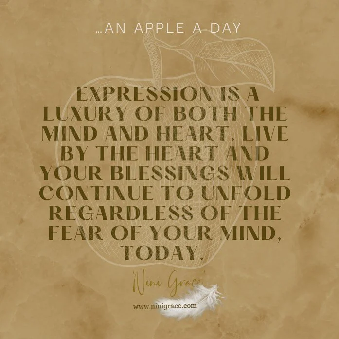 Express yourself! #apple #aappleaday #soulhealing #ninigrace