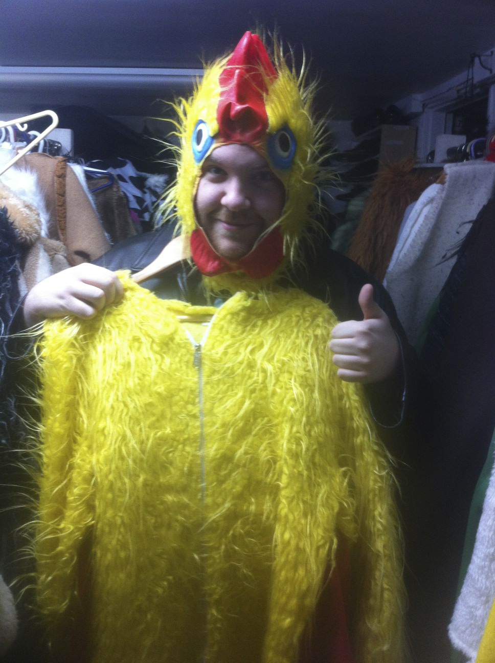 The original costume for the Halloween scene.