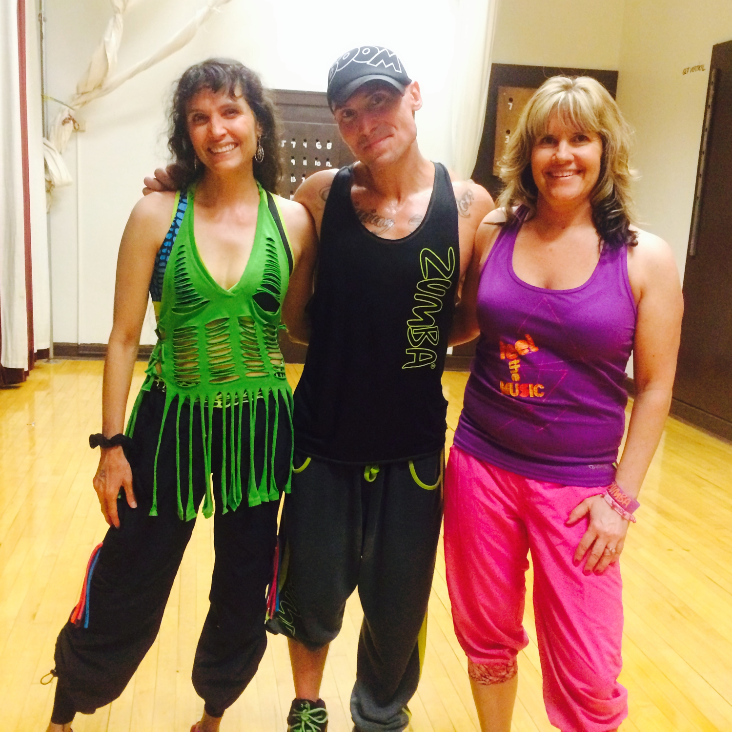 Gina with Zumba Royalty Acea Theroux Zes and Nancy Mehring 