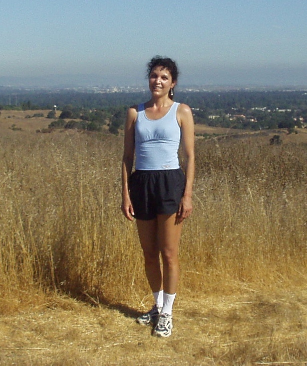 Gina at the summit of the " Dish" run at Stanford, after her 20th reunion. http://web.stanford.edu/group/runningclub/Runs/Dish.htm