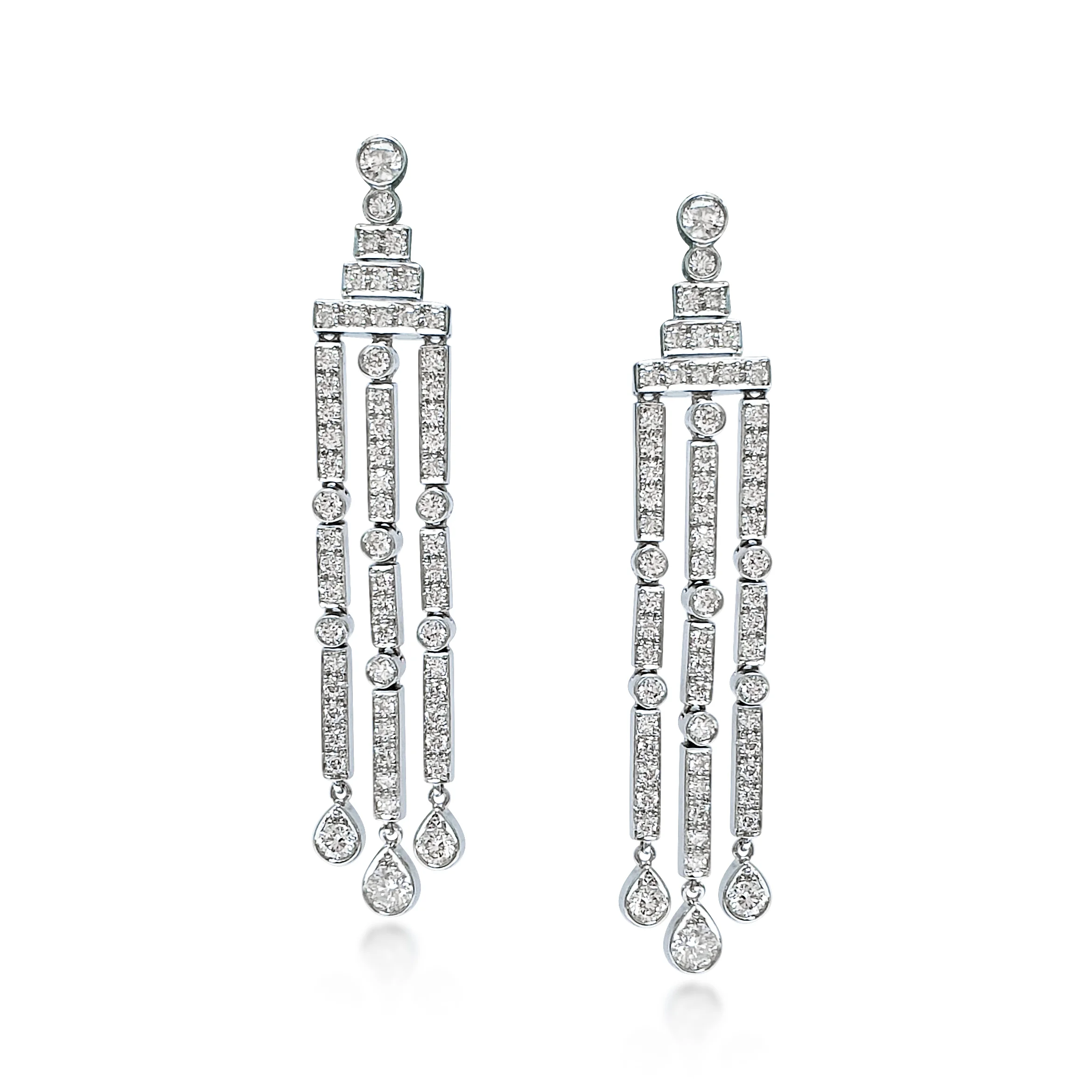 EA180:190419 Diamond ear pendants with box by Tiffany and Co.jpg