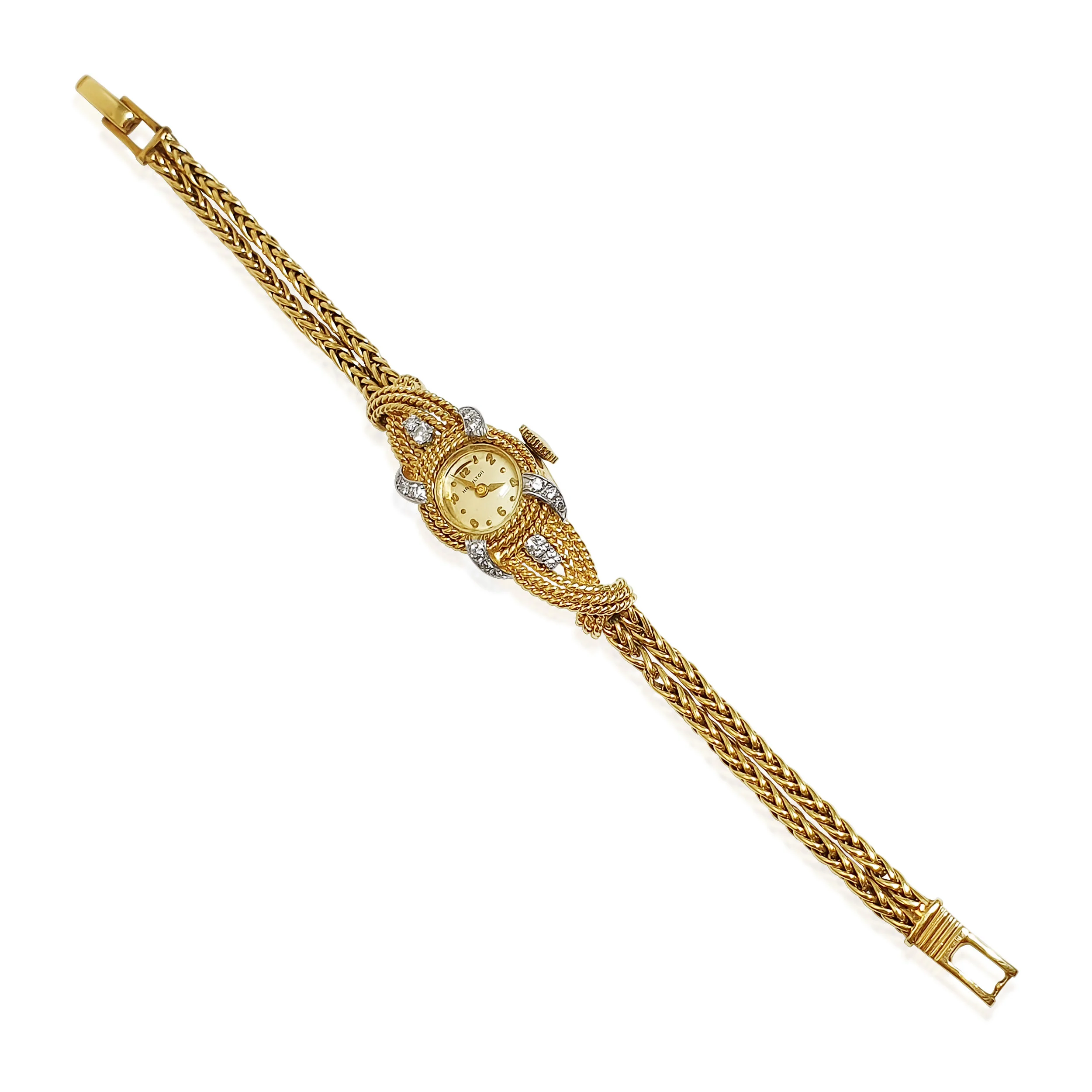 WT92:190530 A 14K Gold an dDia Watch by Hamilton .jpg