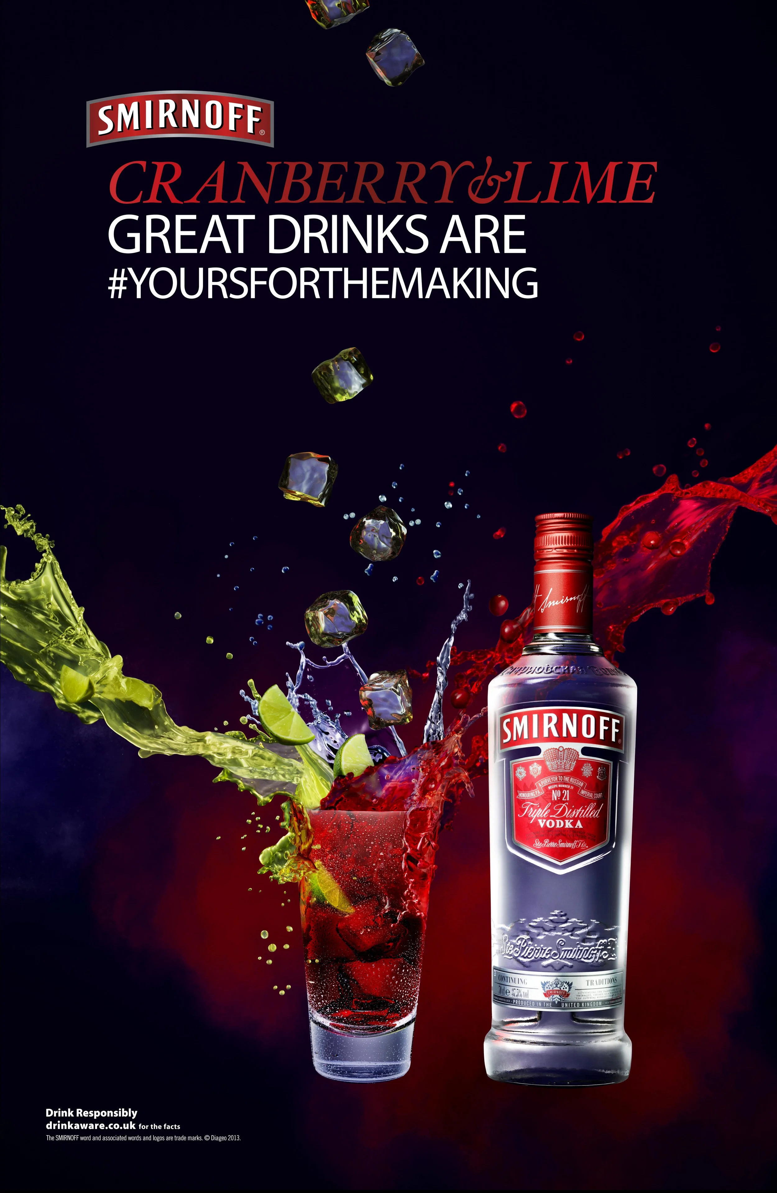 ​Smirnoff Cranberry and LimePhotographer: Jonathan KnowlesAgency: JWT London