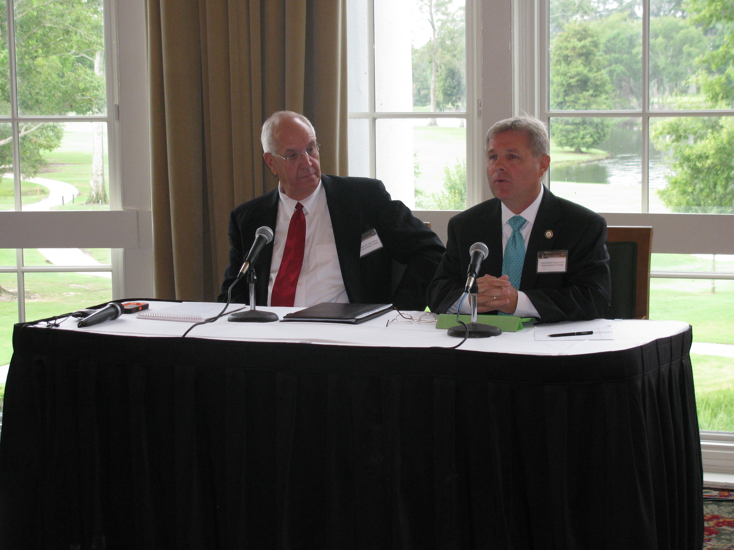  Sen. Blade Morrish (R-Jennings) (left) and Rep. Greg Cromer (R-Slidell) (right). 