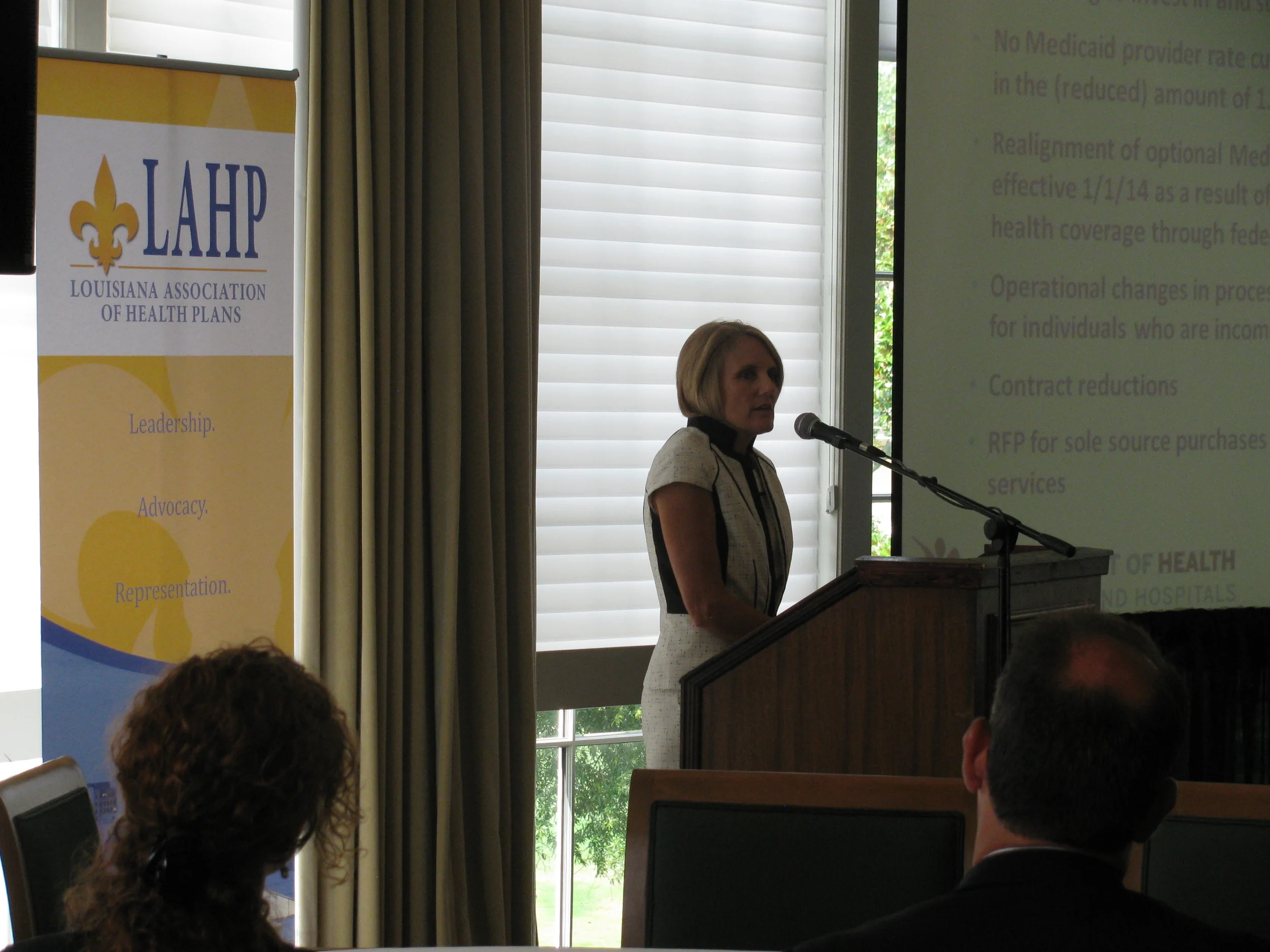  Kathy Kliebert, secretary of the Louisiana Department of Health and Hospitals 