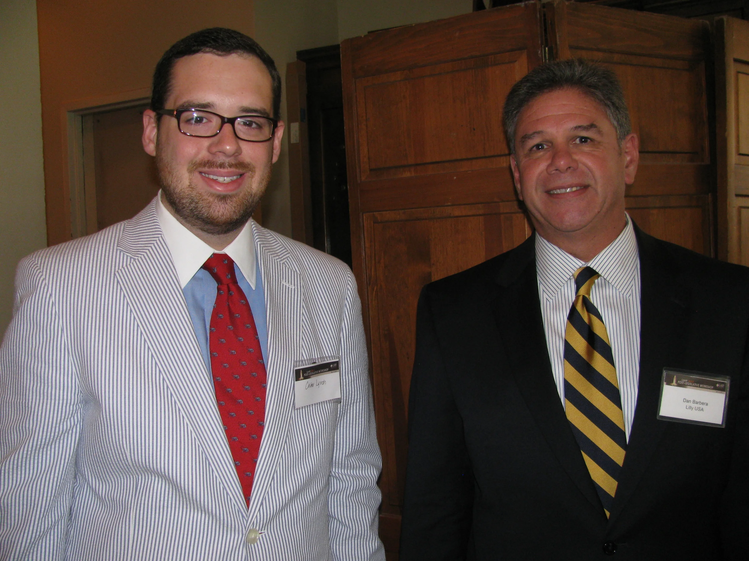  DHH Policy Director Calder Lynch and Lilly Senior Account Manager Dan Barbera 