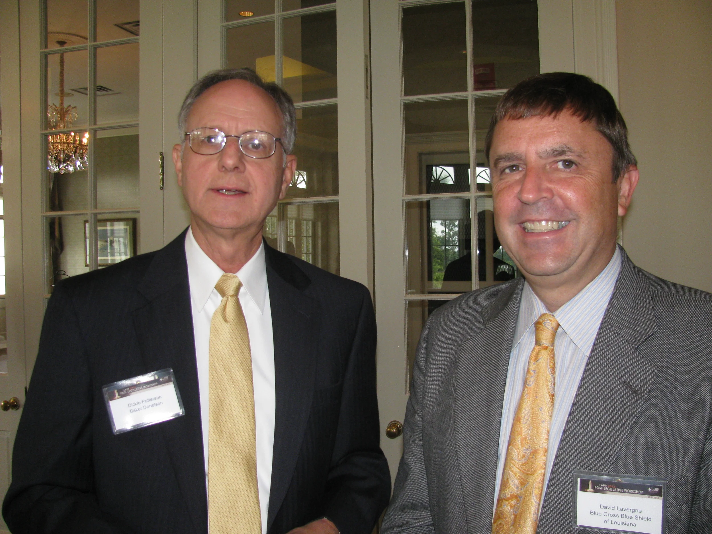  Dickie Patterson of Baker Donelson (left) and David Lavergne of Blue Cross and Blue Shield (right). 
