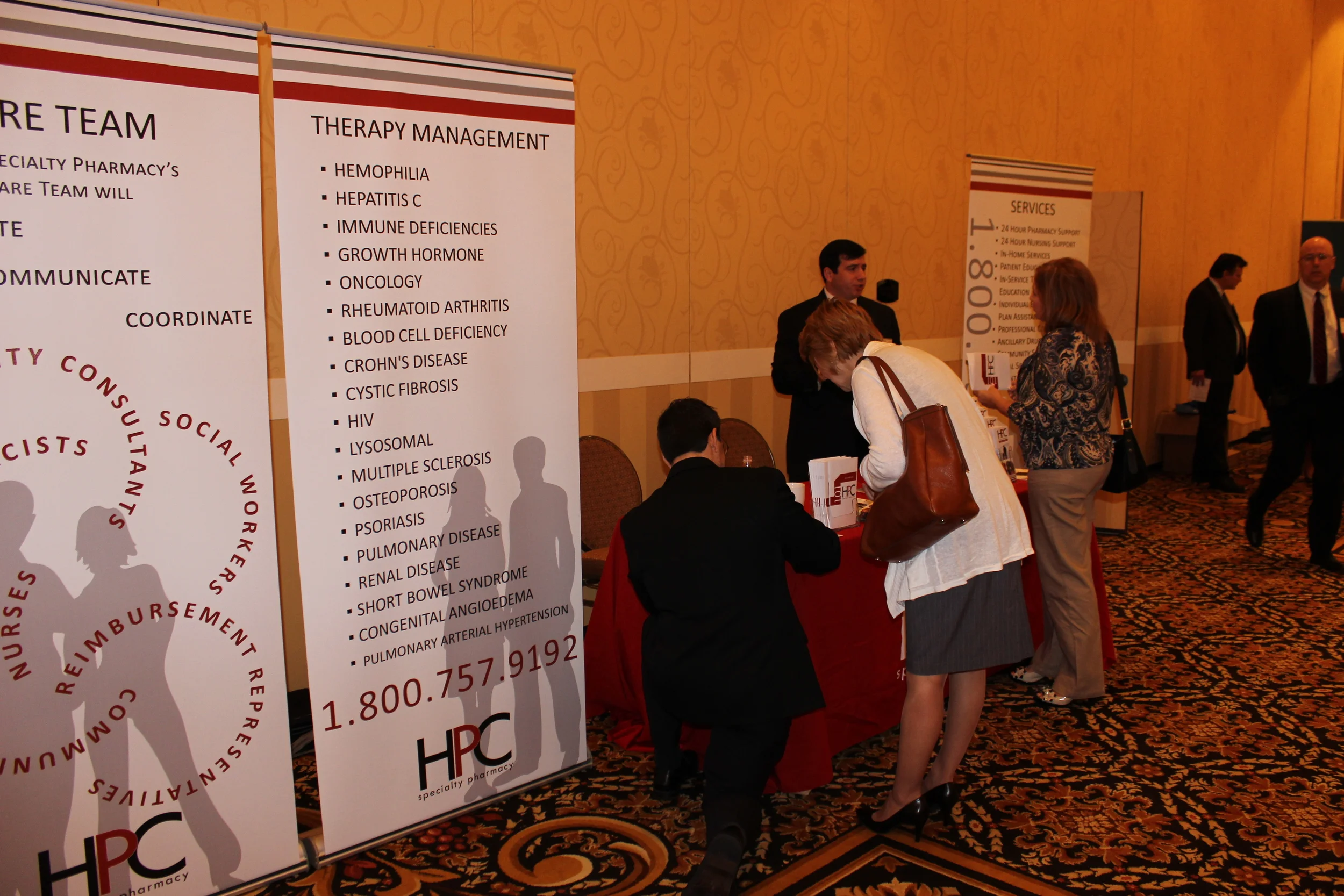  Conference attendees network with colleagues and view exhibitors at the 2013 LAHP Annual Conference 