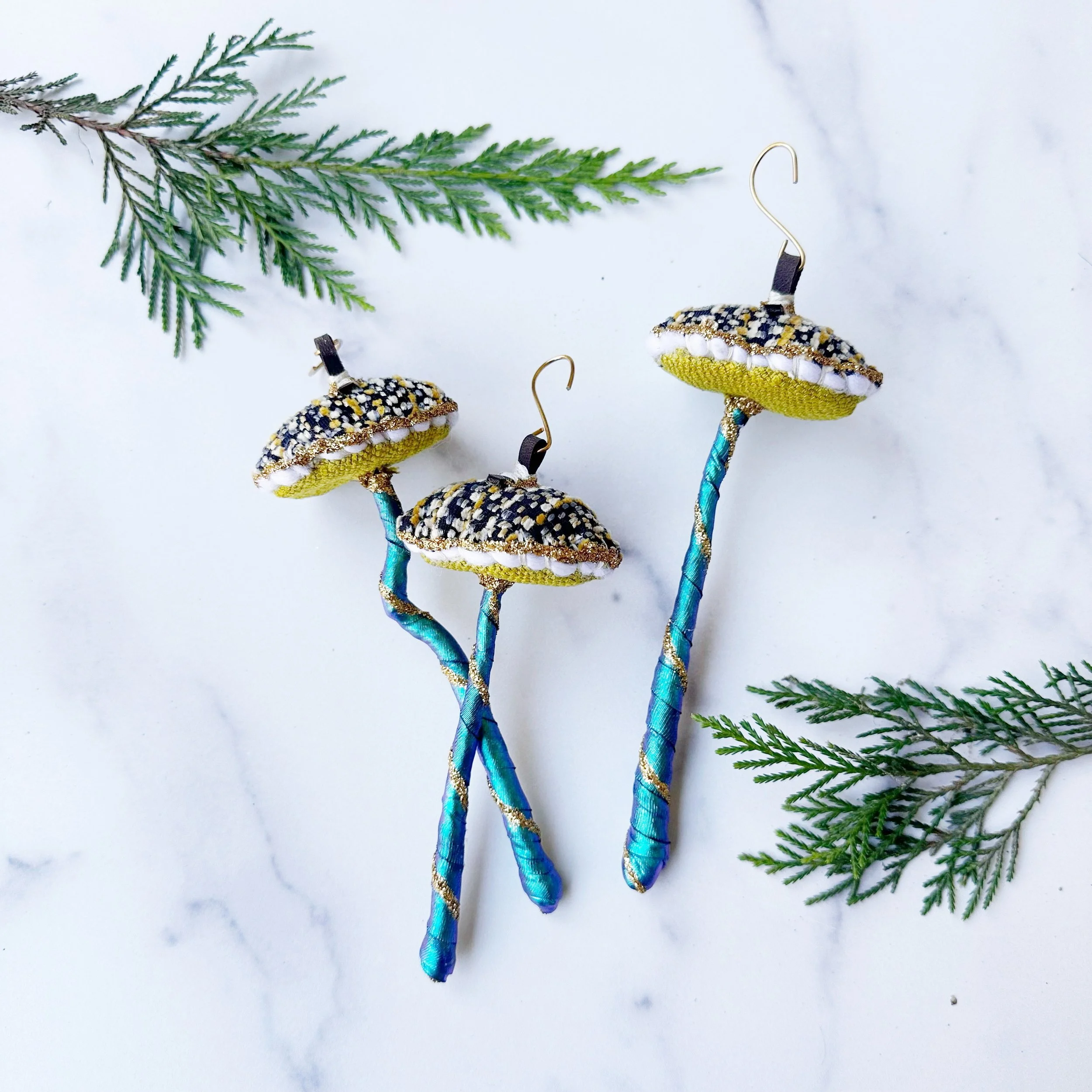 Glitter Mushroom Ornament
