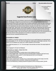 Suggested Specification Language professional document cover