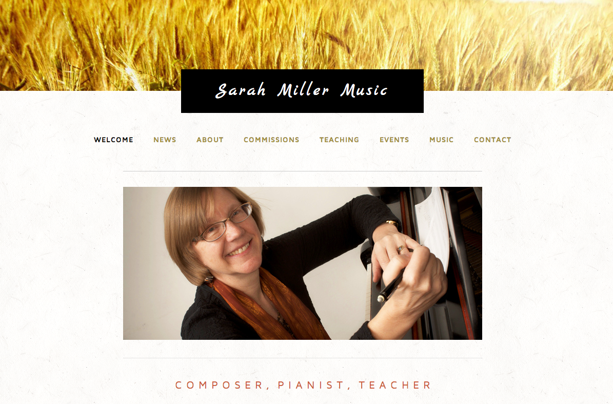 Sarah Miller Music Website