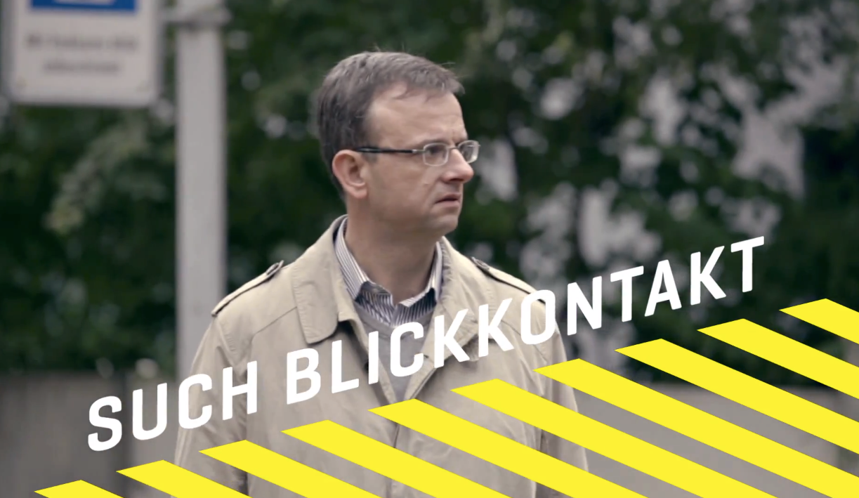 Screenshot Werbedreh "Such Blickkontakt" 