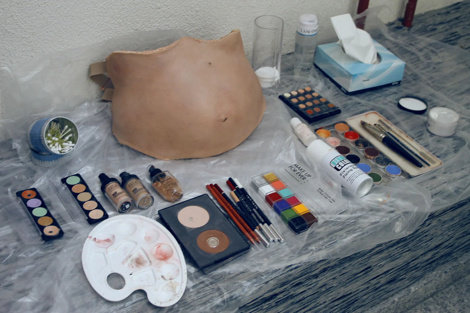 Making-of Foto - Babybauch nach dem anmalen 