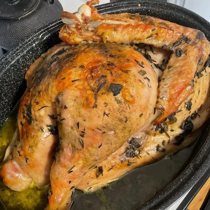 Savory Dry Brine and How to cook a fresh pasture rasied turkey