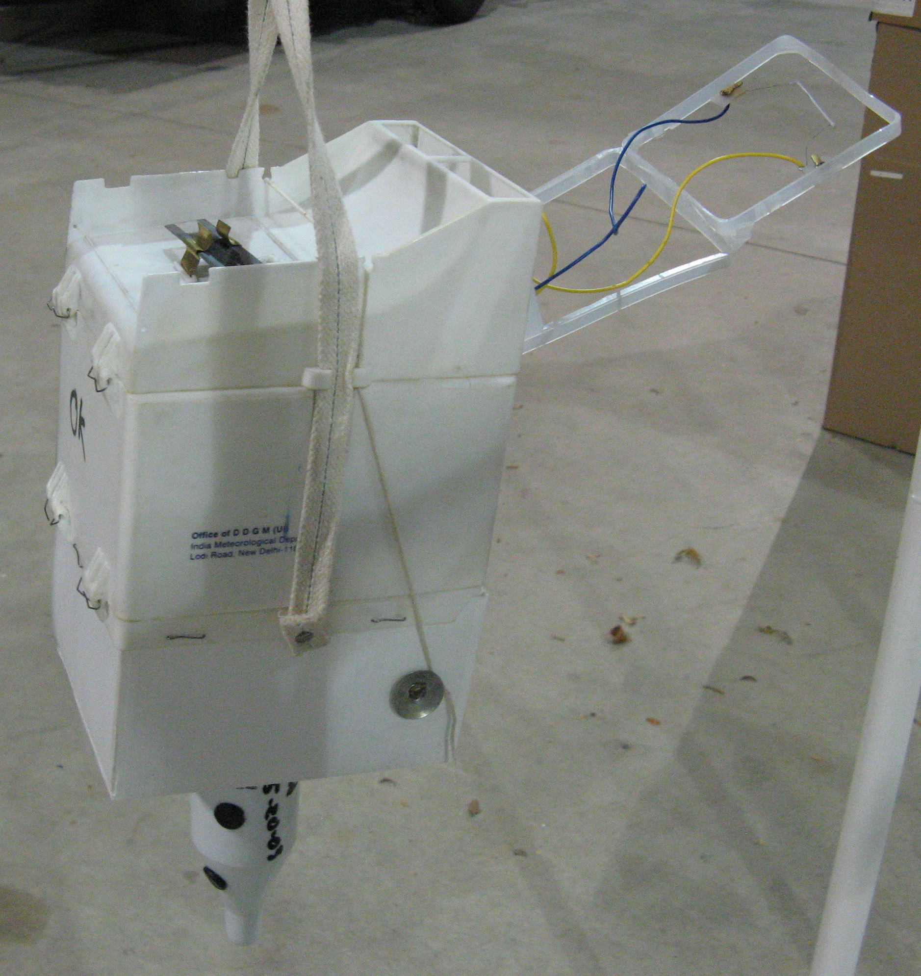 Indian weather balloon analog radio probe.