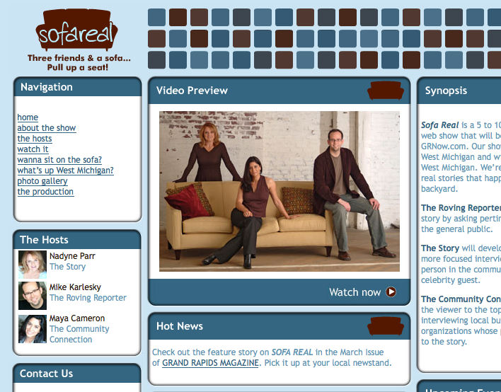 Sofa Real website (no longer active). That's me on the right.