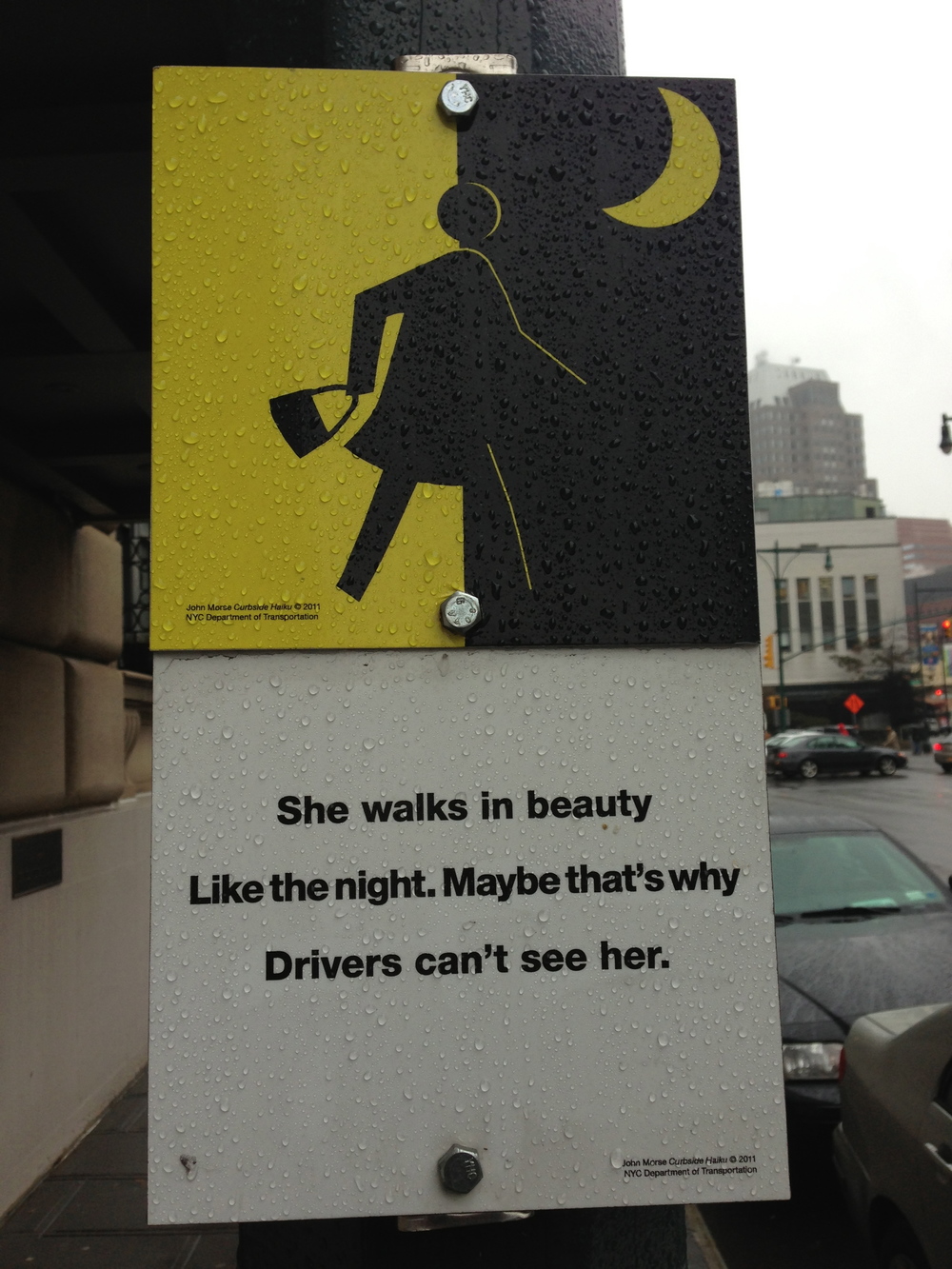 Brooklyn street sign haiku