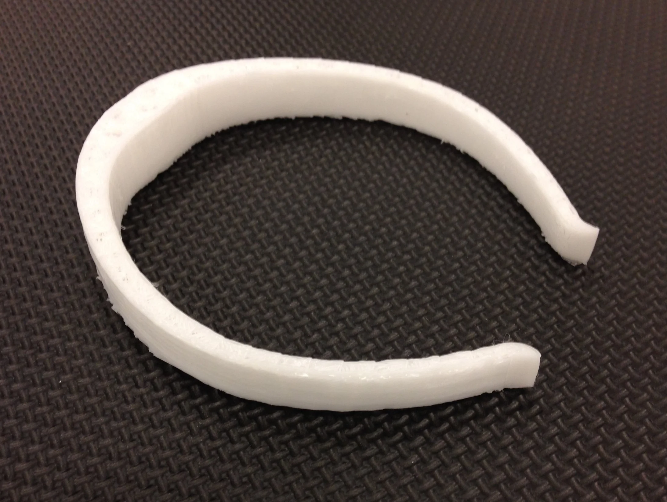 Fit trial 3D-printed in flexible polymer