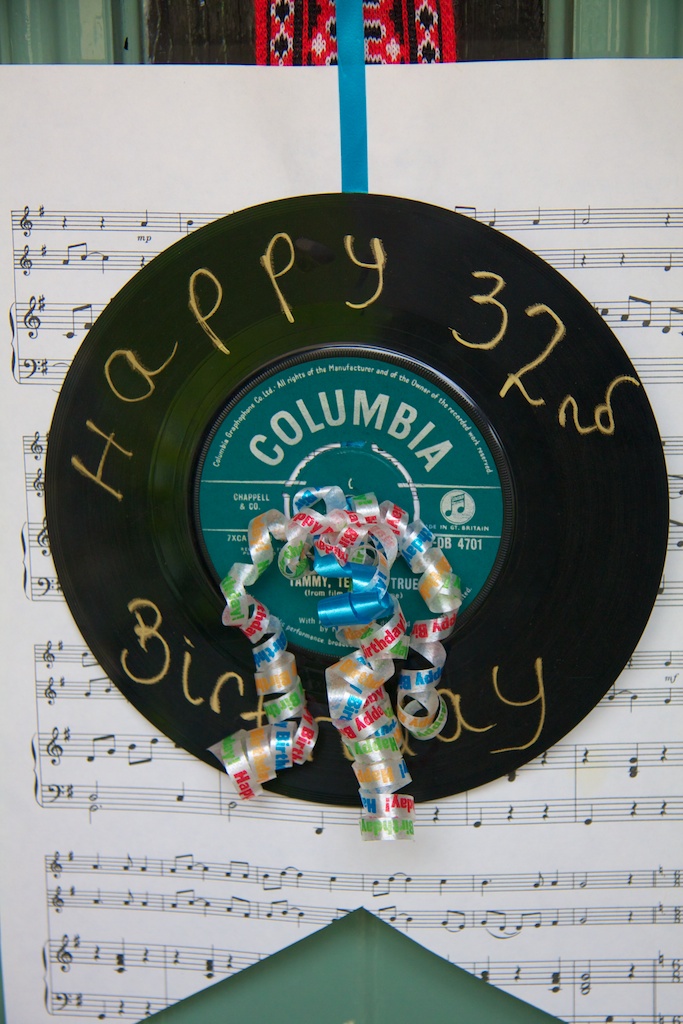 Dada's Birthday Record Door SIgn