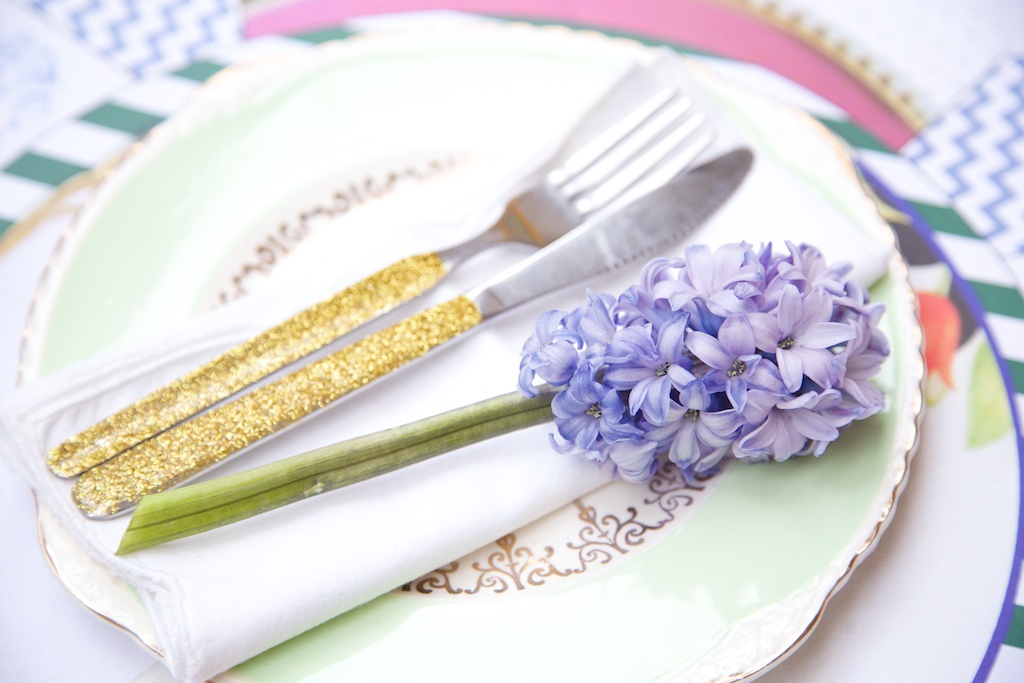 DIY Glitter Cutlery
