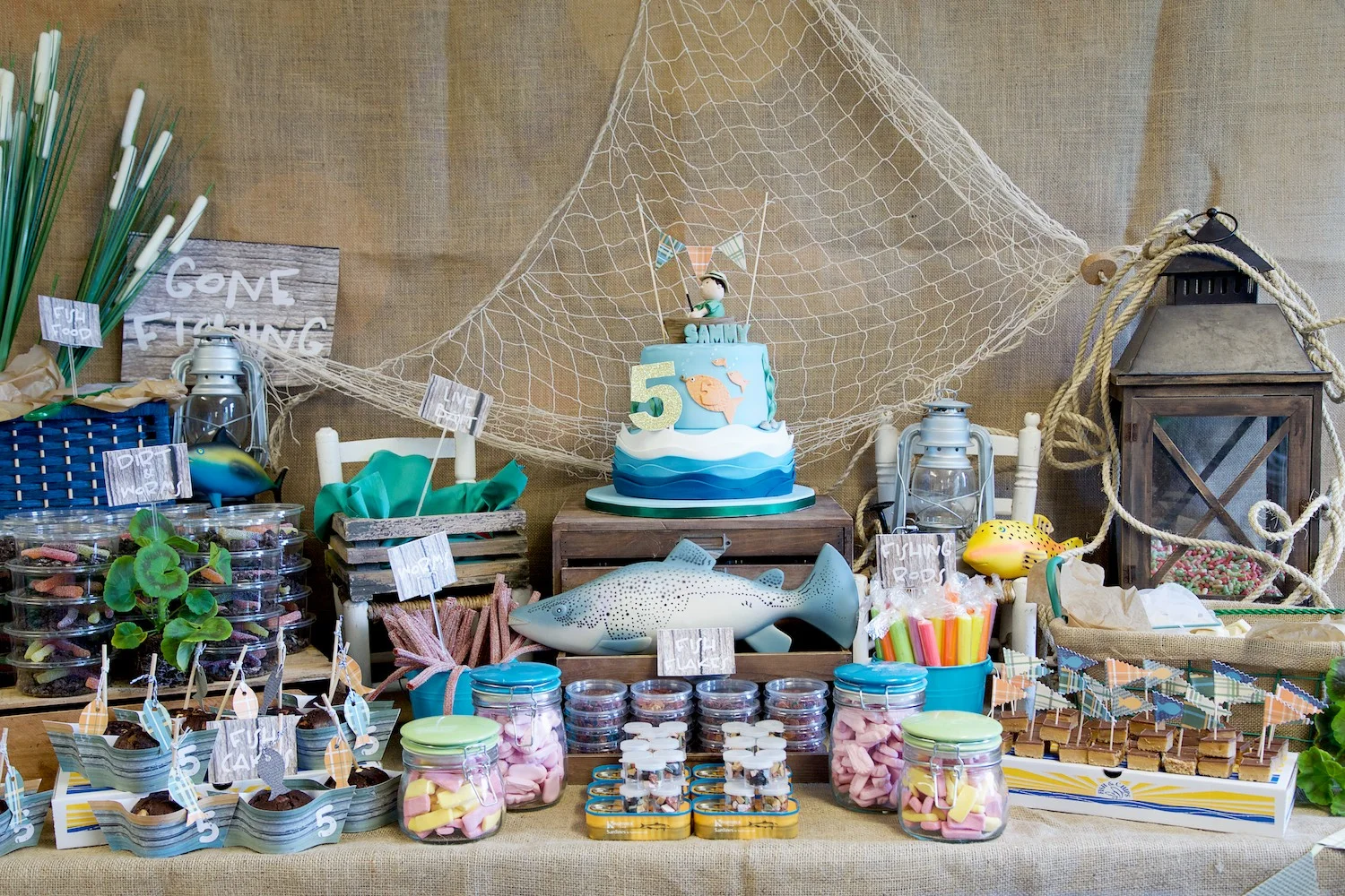 Fishing Birthday Party • Sammy's 5th Birthday • Photo Backdrops UK from  Capture by Lucy