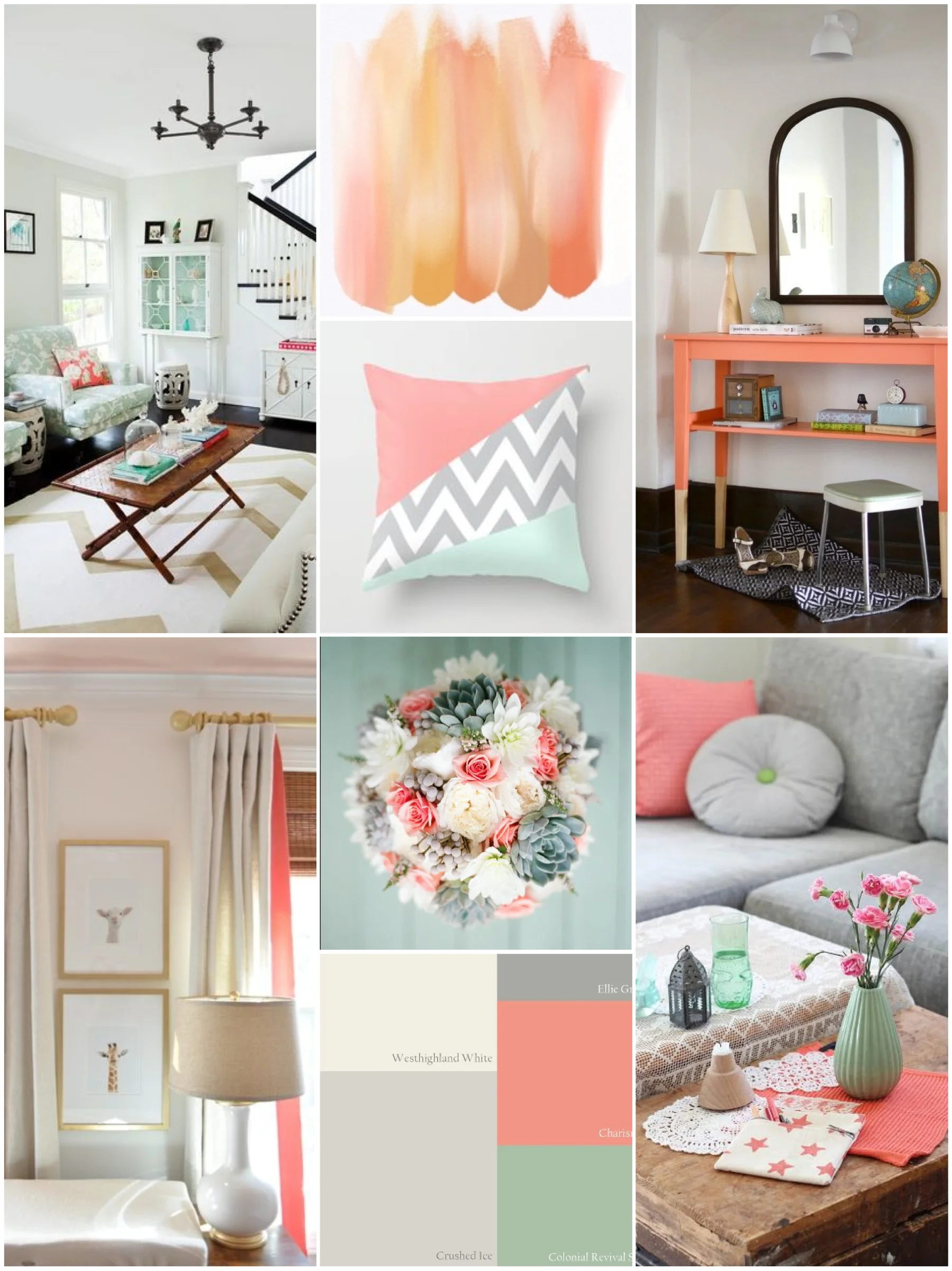 Coral And Grey Living Space Inspiration Capture By Lucy