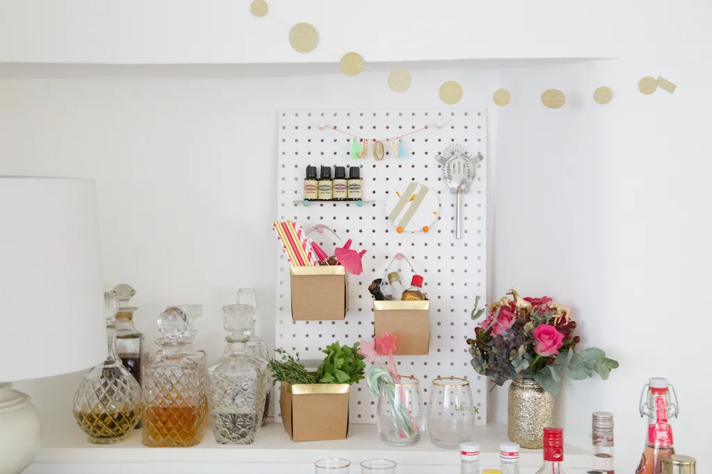 Peg Board Styling • Featuring Rose and Grey