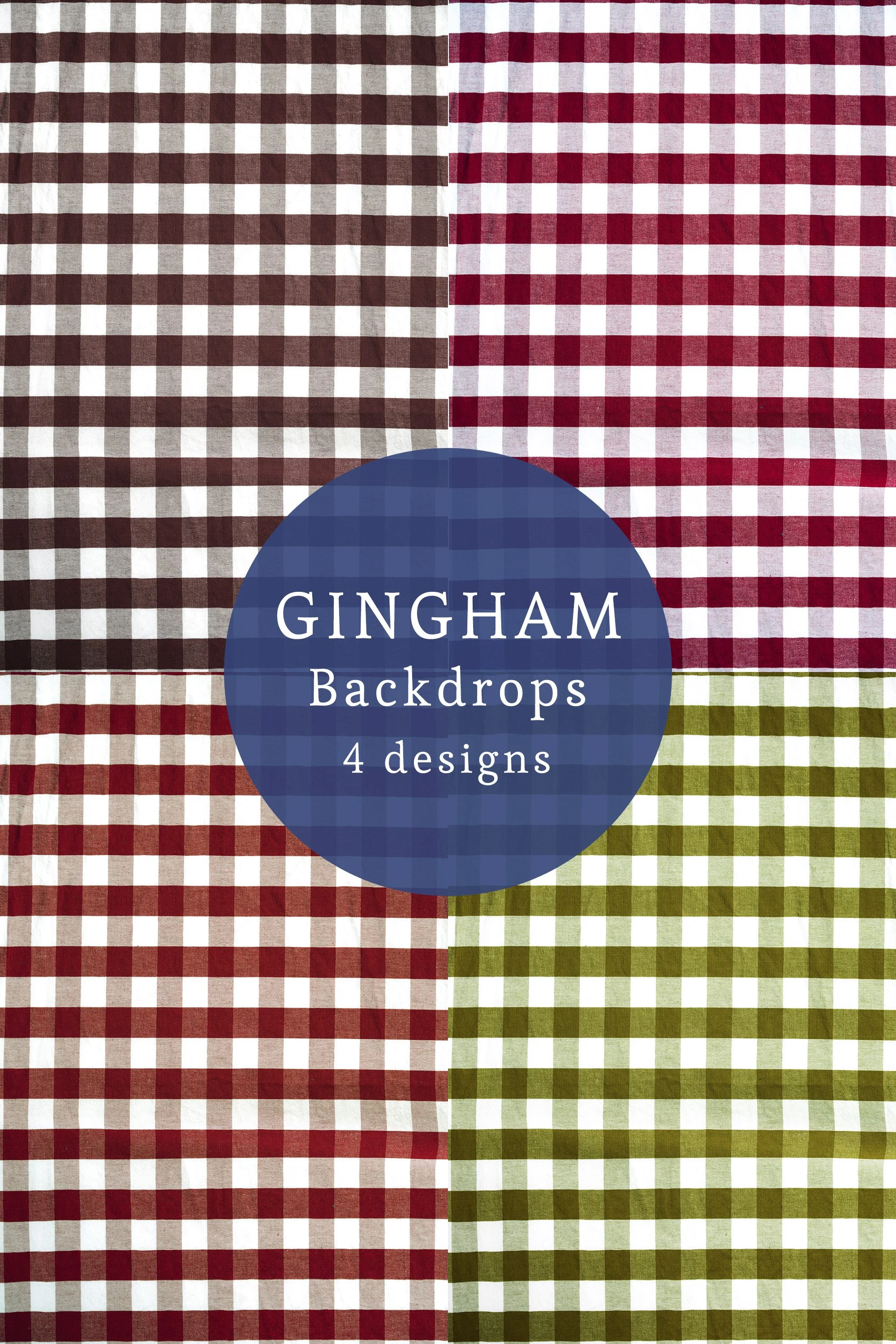 Seasonal GINGHAM Backdrops - 4 designs