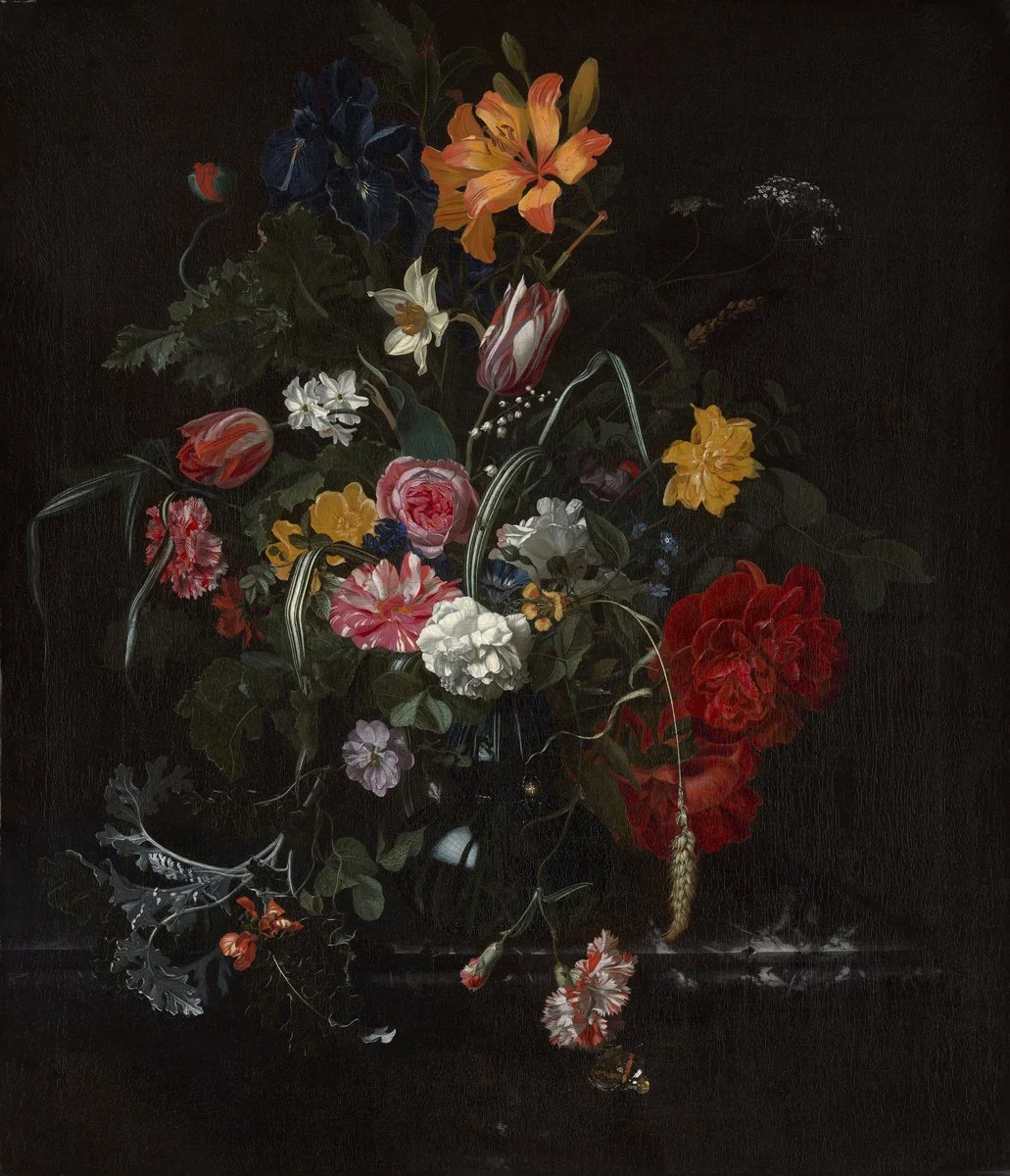 Maria van Oosterwijck, Still life with flowers and butterflies, 1668