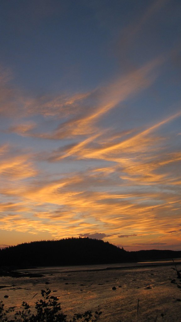The sunrises near Machiasport, ME are beautiful if you want to get up at 4:30 am to see them. The nights are very short this far north.