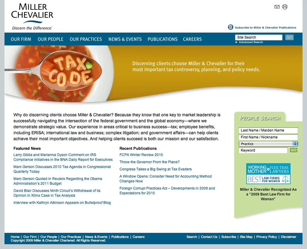 Miller Chevalier Website