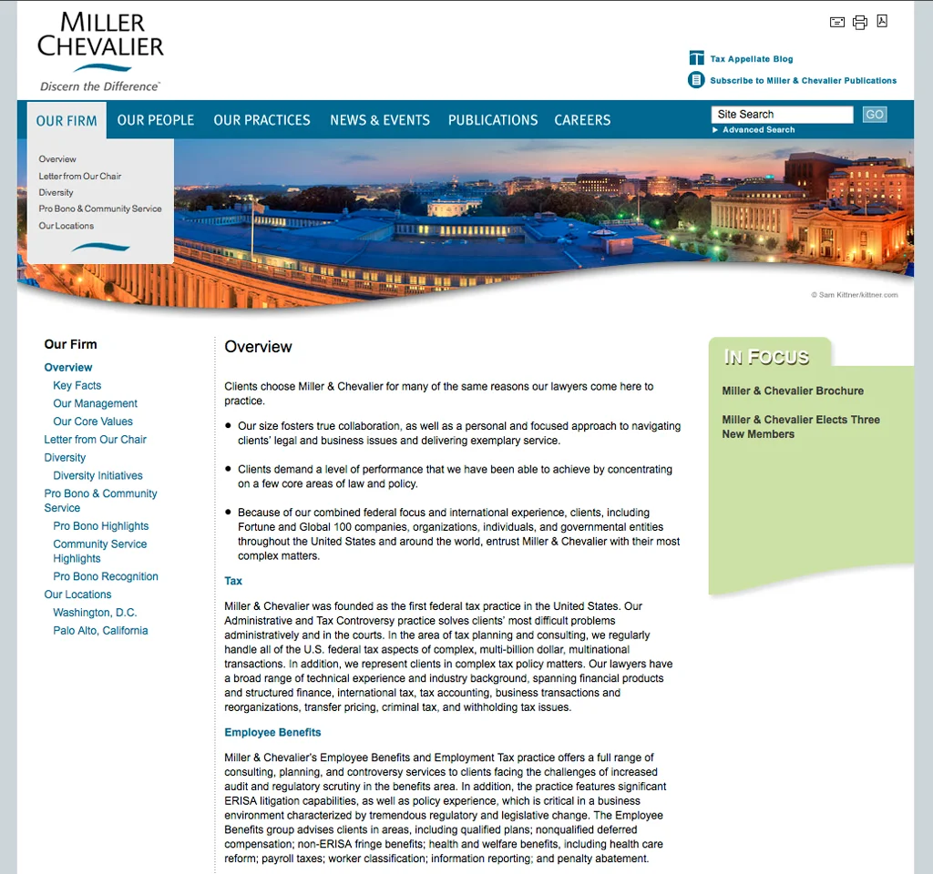 Miller Chevalier Website