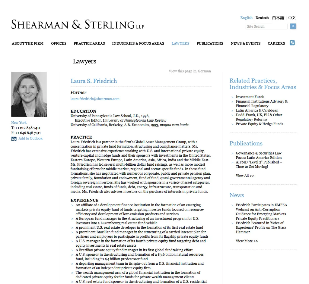 Shearman & Sterling Website