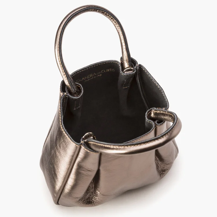 Alexandra de Curtis | Bronze Mini Ruched Tote