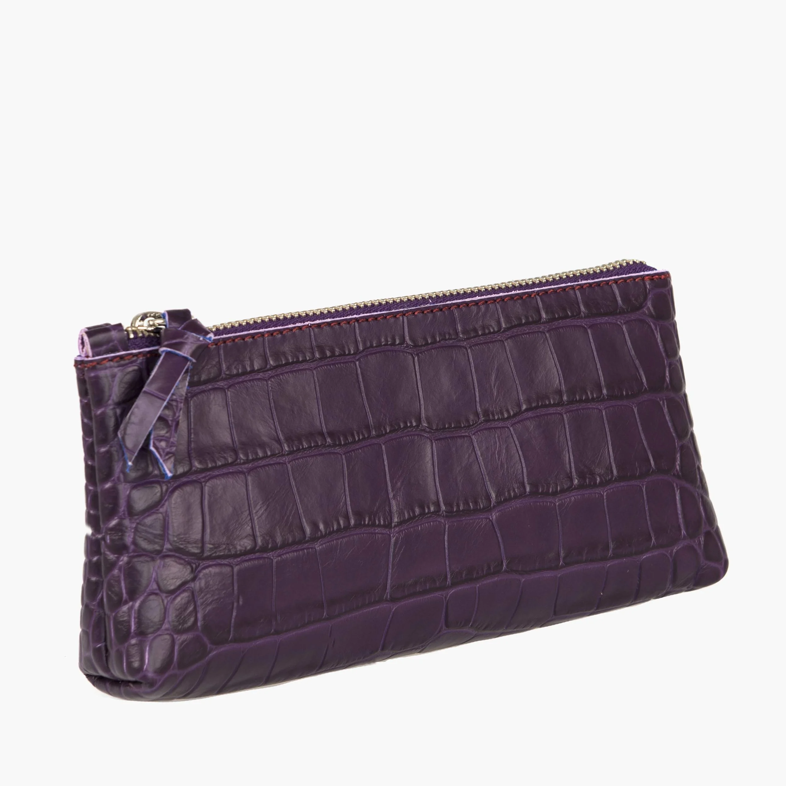 Alexandra de Curtis | Aubergine Crocodile Cosmetics Case