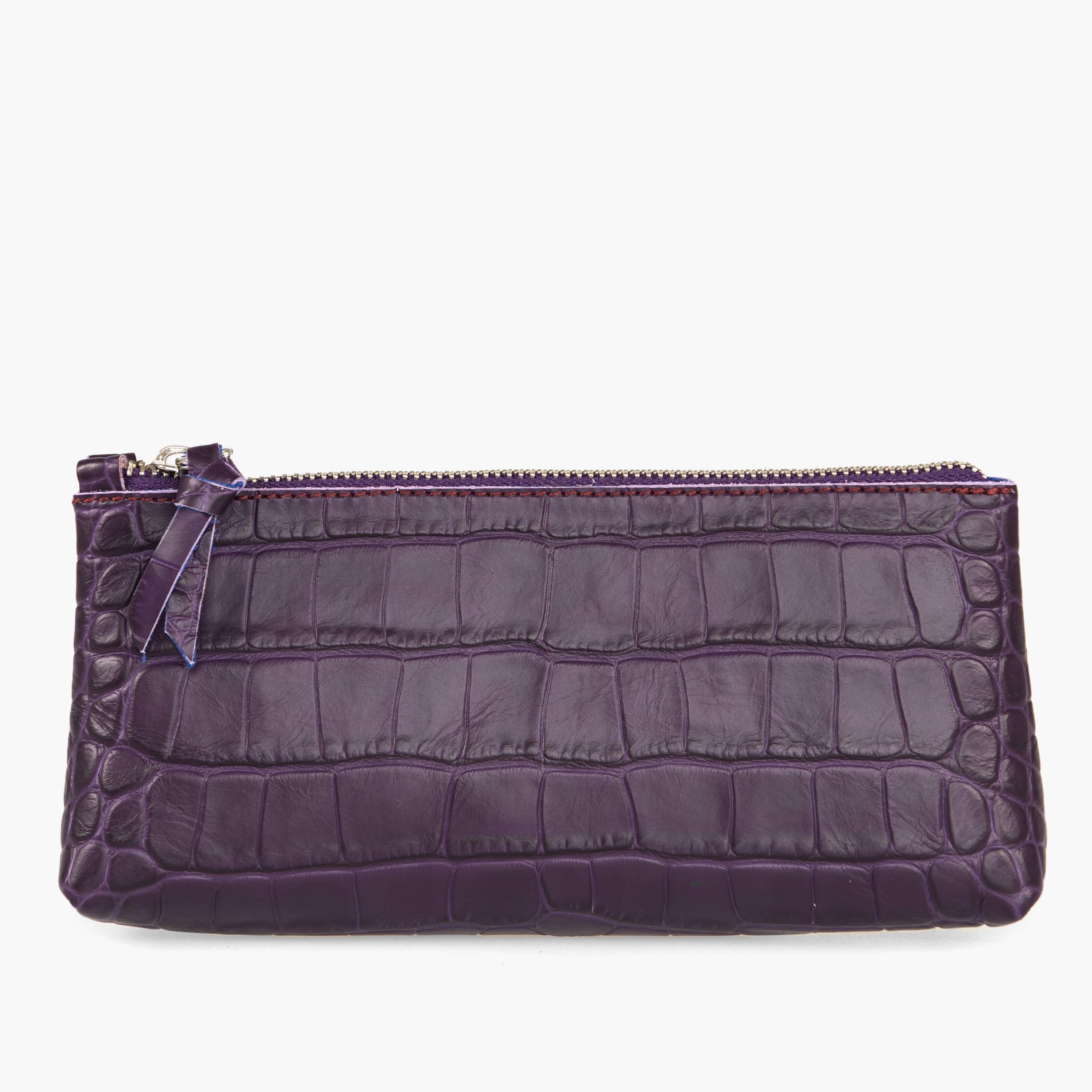 Alexandra de Curtis | Aubergine Crocodile Cosmetics Case