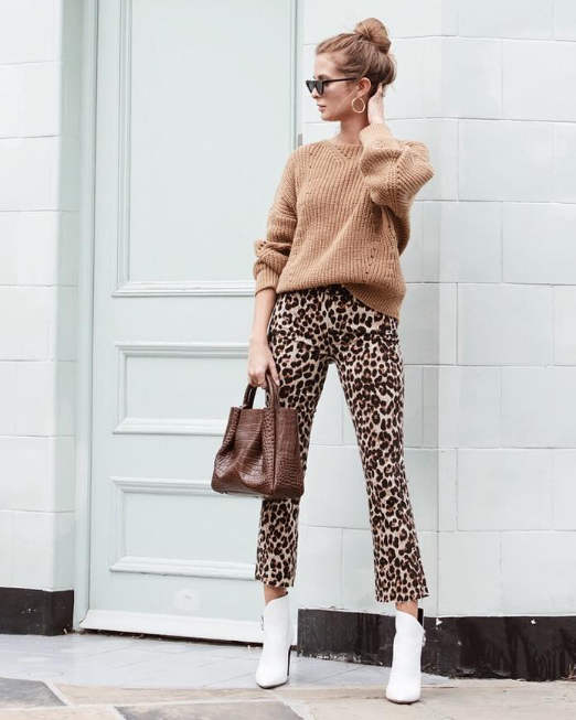 Millie Mackintosh wears the Brown Croc Midi Ruched Tote
