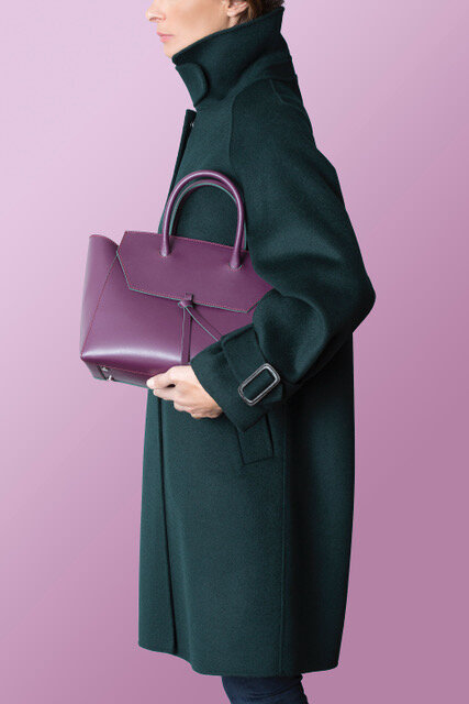 Loren Midi Leather Tote Bag - Blush Pink, Alexandra de Curtis
