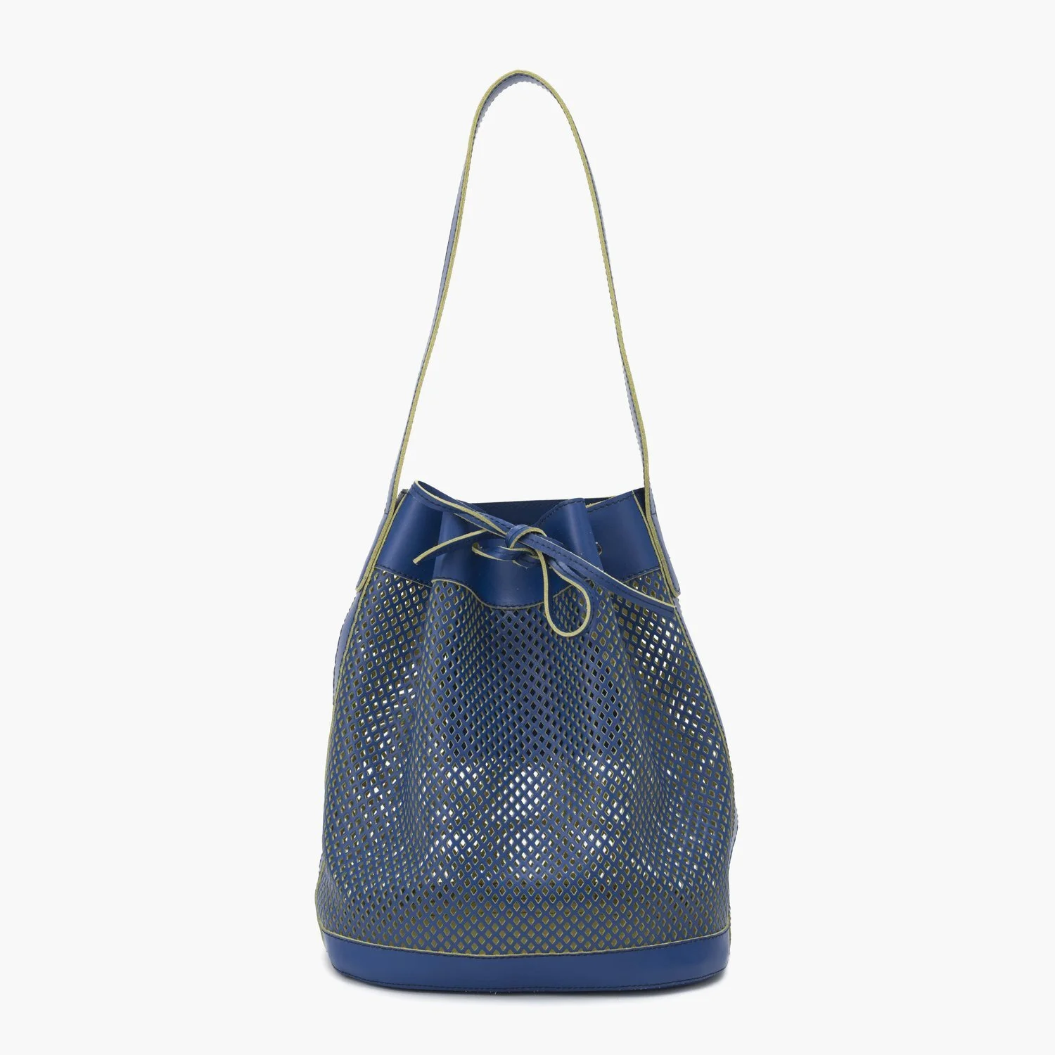 blue bucket bag