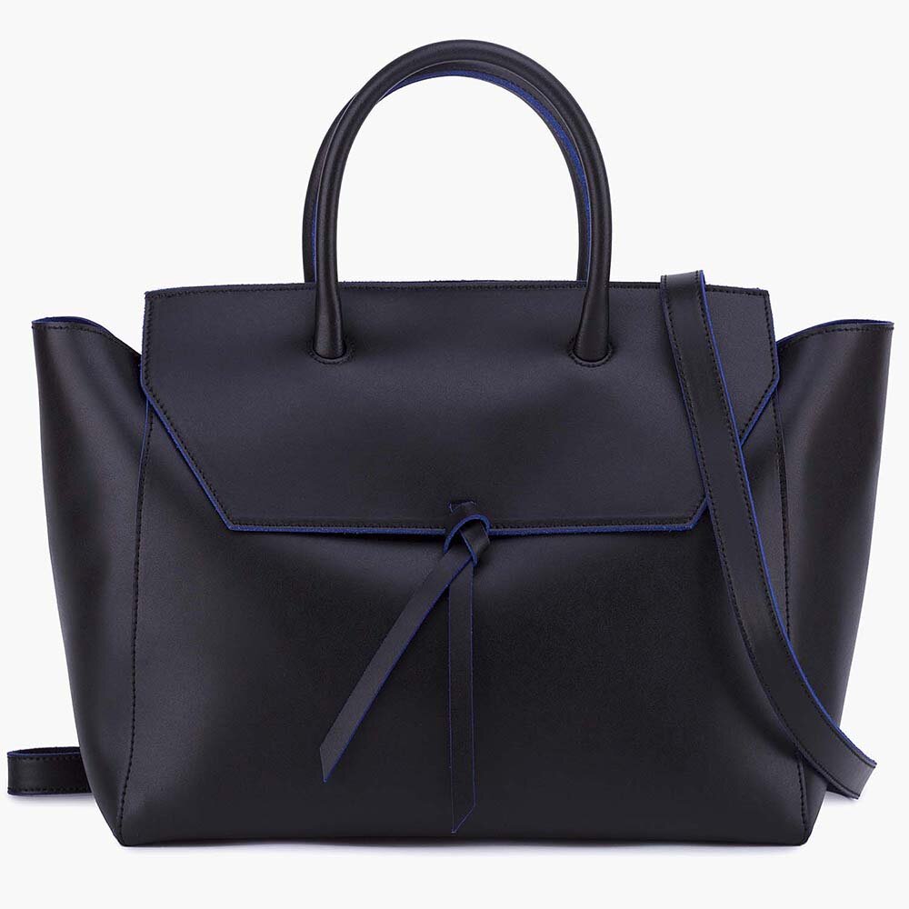 Loren Tote - Black — ALEXANDRA DE CURTIS | Italian Leather Handbags ...