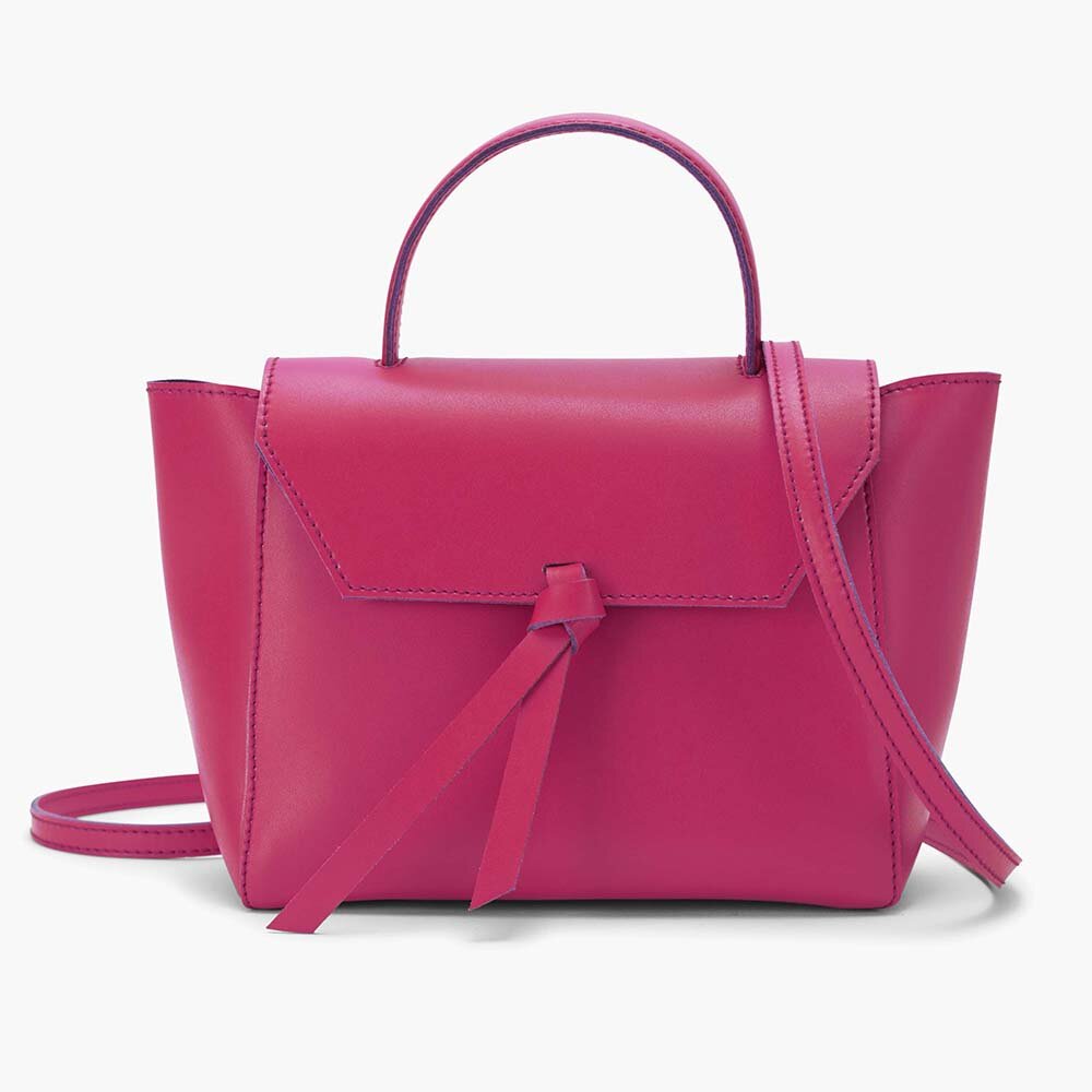 Siena Mini Satchel - Pink — ALEXANDRA DE CURTIS | Italian Leather ...